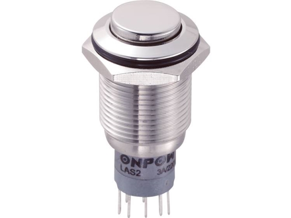Tru Components Las2gqh-22/S/P Festverdrahteter Taster 250 V/Ac 3 A 2 X Ein/(Ein) Berührung 1 St