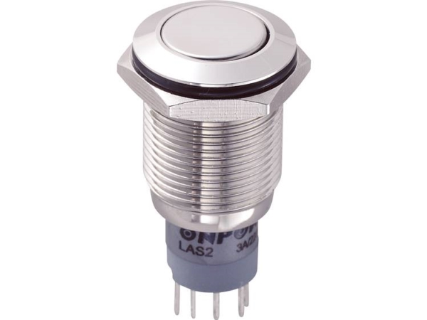Tru Components Las2gqf-11/N/P Festverdrahteter Taster 250 V/Ac 3 A 1 X Ein/(Ein) Berührung 1 St