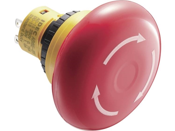 Idec Ab6e-4Bv02prm Not-Aus-Taster 250 V/Ac 3 A 2 Wechselschalter Ip65 (1 Stk.)
