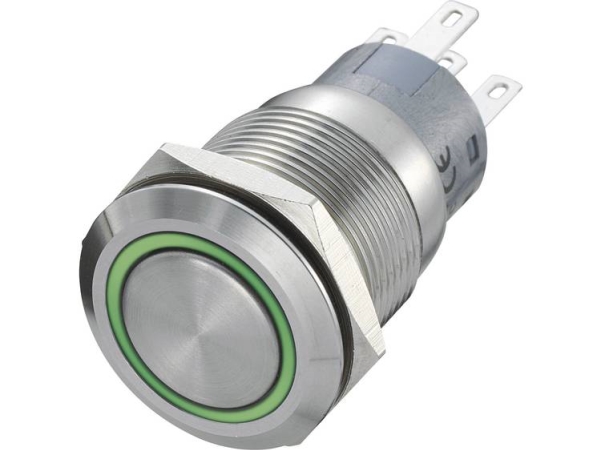 Tru Components 702462 Las1-Agq-11E/R-G Vandalensichere Drucktaste 250 V/Ac 5 A 1 X Off/(On) Tastend Rot/Grün 1 Stk