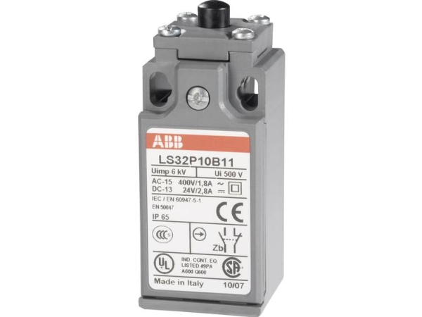 Abb Endschalter 400 V/Ac 1.8 A Stößel Tastend Ls32p10b11 Ip65 1 St. (1Sbv010310r1211)