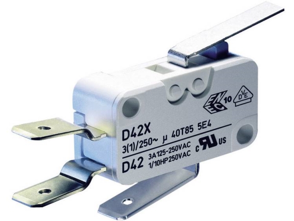 Zf Microcontact D459-V3ld 250 V/Ac 16 A 1 X On/(On)-Knapende 1 Stk