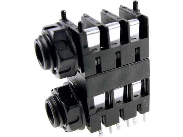 Cliff 6.35 Mm Jack Connector For Horizontal Inlay, 3-Pole Stereo Blue