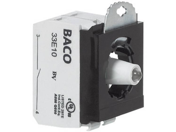 Baco Ba333eawh11 Kontaktelement, Led-Element Mit Befestigungsadapter 1 X Öffner, 1 X Endkontakt Weiß Berührend 230 V 1 St