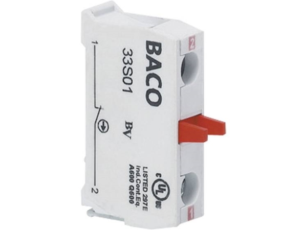 Baco 33S10 Kontaktelement 1 X Sluttekontakt Tastende 600 V 1 Stk