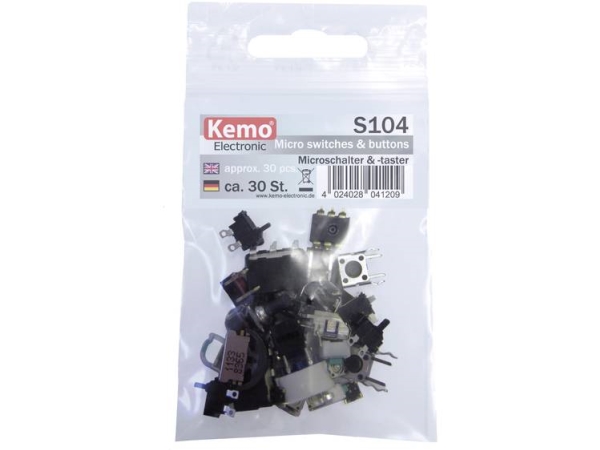 Kemo Mikrokontakt-Sortiment S104 Tastende 30 Teile