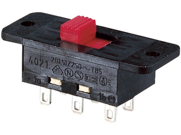 Marquardt 4021.0801 Slide Switch 4021.0801 2 X On/(On) 250 Vac 2 (0.5) A