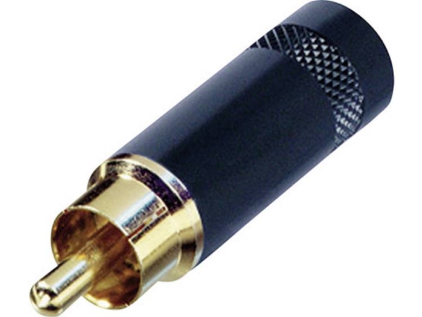 Rean Av Nys352bg Cinch-Stecker Stecker, Gerade Polzahl: 2 Schwarz 1 Stück