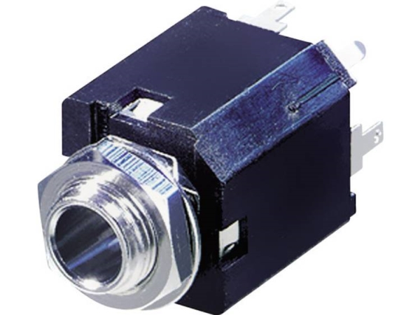 Rean Av Nys232 Klinkenstecker 6,35 Mm Anschluss, Unterputz Vertikal Polzahl: 3 Stereo Schwarz 1 Stück