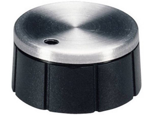 Okw A1624260 Knopf Aluminium, Schwarz (Ø X H) 24 Mm X 12,4 Mm 1 St