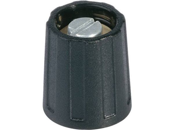 Okw A2513060 Drehknopf Mit Durchgangs-Spannzange Schwarz (Ø X H) 13,5 X 15,5 Mm