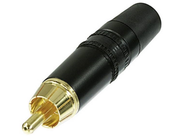 Rean Av Nys373-0 Rca Stecker Stecker, Gerade Polzahl: 2 Schwarz 1 Stück