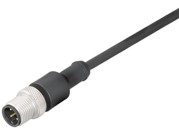 Binder 79-3429-33-04 Sensor-, Aktuator-Stik, M12 Stik, Lige 2.00 M Pol-Tal (Rj): 3 1 Stk