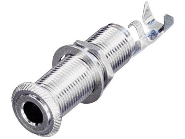 Rean Av Nys2203 Jack-Stik 6,35 Mm Tilslutning, Indbygning Vandret Poltal: 3 Stereo Sølv 1 Stk