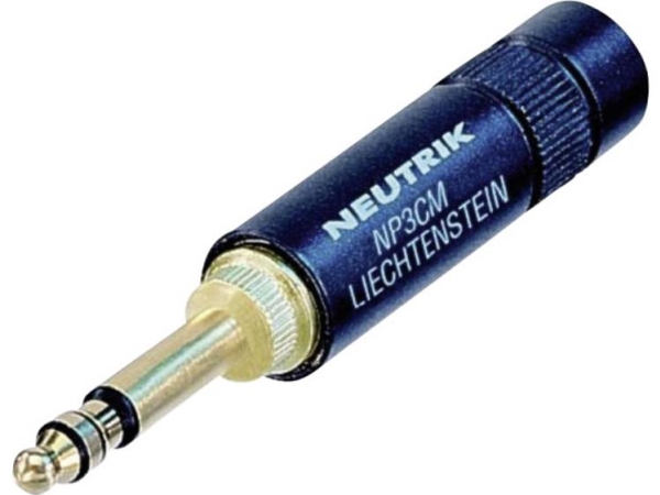 Neutrik Klinken-Steckverbinder 5.23 Mm Stecker, Gerade Polzahl: 3 Stereo Schwarz Np3cm-B,Stereo 1 St. (Np3cm-B,Stereo)