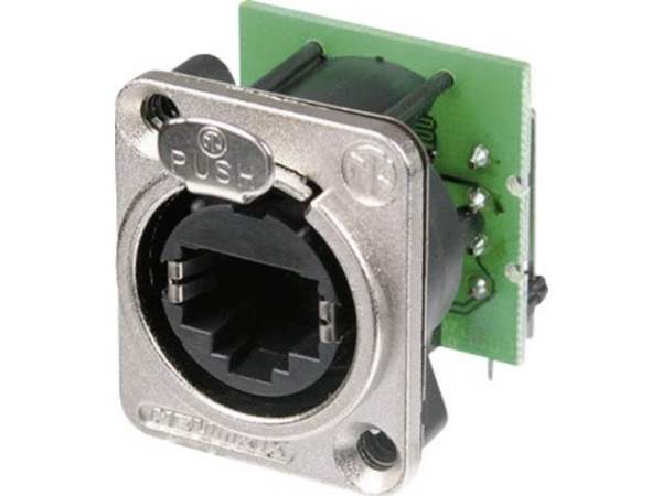 Neutrik Ne8fdh-C5e Rj45 Data Stik Ethercon D-Serien Ne8fdh-C5e Tilslutning, Vinklet Ne8fdh-C5e Poler: 8P8c Pol-Tal (Rj) 8P8c Nikkel 1 Stk