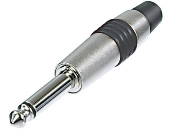 Rean Av Nys224c-6 Jack-Stik 6,35 Mm Stik, Lige Poltal: 2 Mono Sølv, Blå 1 Stk