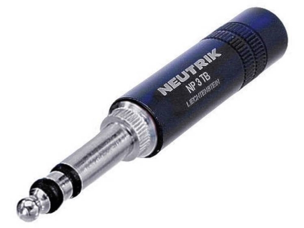 Neutrik Klinken-Steckverbinder 6.35 Mm Stecker, Gerade Polzahl: 3 Stereo Schwarz Np3tb-B 1 St. (Np3tb-B)