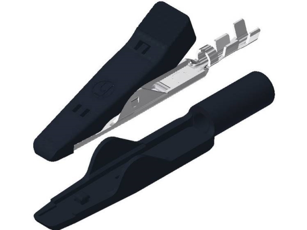 Sks Hirschmann Ma 1 Miniatur-Krokodilspannbacke Schwarz Spannbereich Max: 4 Mm Länge: 41,5 Mm 1 Stück