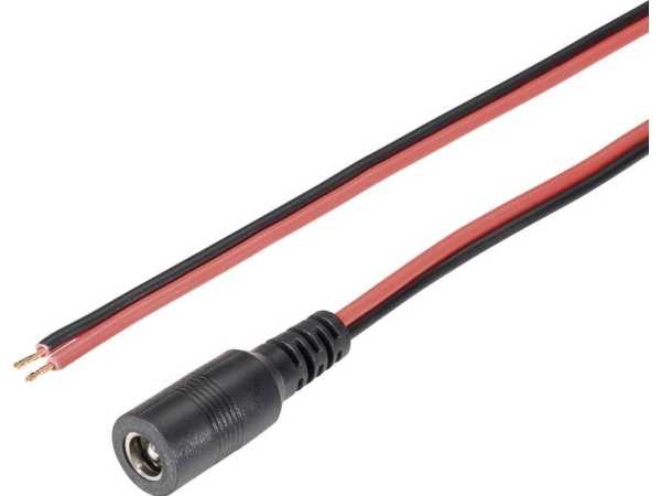 Bkl Electronic Niedervolt-Anschlusskabel Niederspannungsanschluss - Offene Enden 5.5 Mm 2.1 Mm 2.1 Mm 2.00 M 1 Stk
