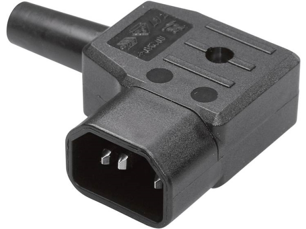 Kaiser 747/Sw/C Iec-Stik 747 Serie (Netstik) 747 Vinklet Samlet Poltal: 2 + Pe 10 A Sort 1 Stk