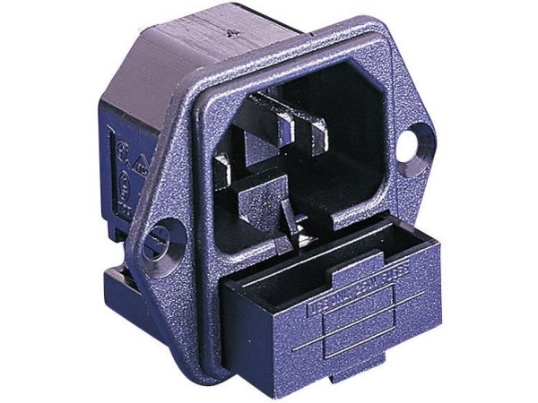 Bulgin Pf0001/28 Iec-Stik Pf Stik, Indbygning Lodret Samlet Poltal: 2 + Pe 10 A Sort 1 Stk