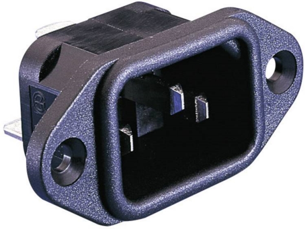 Bulgin Px0580/28 Iec-Stik Px Stik, Indbygning Lodret Samlet Poltal: 2 + Pe 10 A Sort 1 Stk