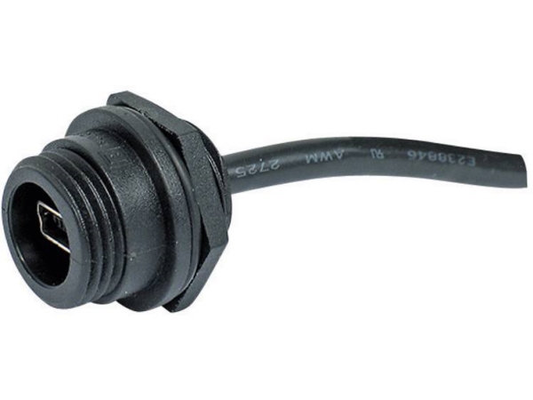Mini-Usb B Einbaustecker 2.0 - Ip68, Anschluss/Einbau Px0443 Crimp-Kontakte Px0443 Bulgin (1 Stk)