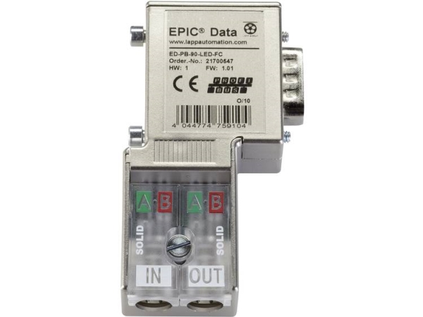Lappkabel Epic Data Profibus Steckverbinder Mit Schnellanschluss Epic Ed-Pb-90-Pg-Led-Fc Inhalt: 1 (21700547)