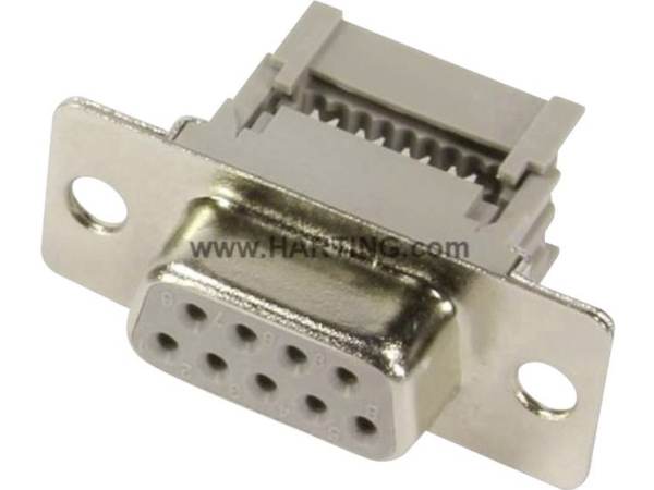 Harting D-Sub-Stiftleiste 09661186500 180° Polzahl: 9 Schneid-Klemmanschluss (1 Stk)