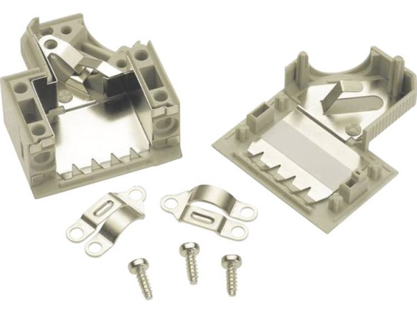 Harting 09 67 050 0573 D-Sub-Schrank Poltal: 50 Kunststoff, Metalliseret 45 ° Grå 1 Stk