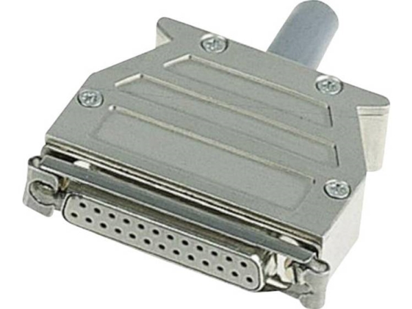Harting D-Sub Gehäuse Polzahl: 25 Kunststoff, Metallisiert 180 ° Silber 09 67 025 0453 1 St. (09 67 025 0453)