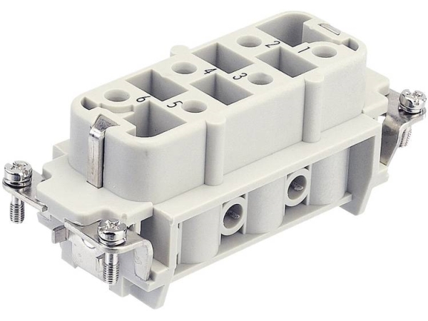 Harting 09 31 006 2711 Tilslutningsindsats Han Hsb 6 + Pe Skruer 1 Stk