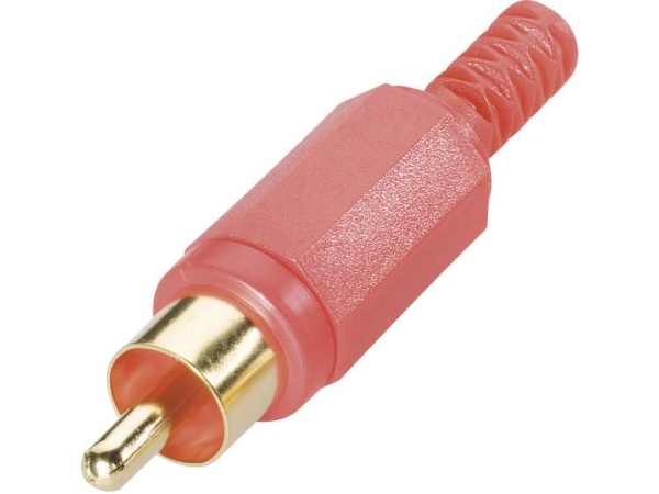 Bkl Electronic 0104002/T Cinch-Stik Stik, Lige Poltal: 2 Rød 1 Stk