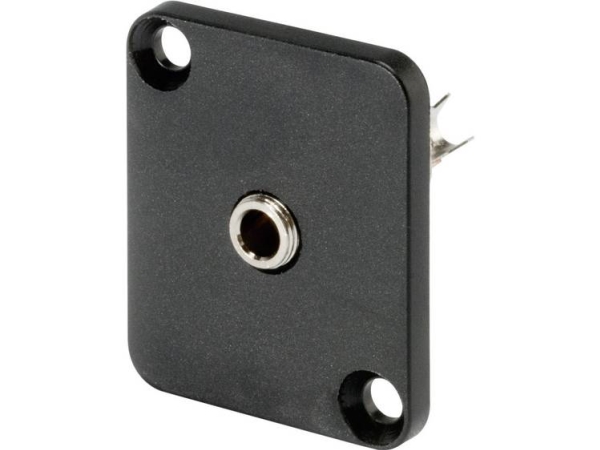 Hicon Hi-J35sefd 3,5 Mm Klinkenstecker - Flanschanschluss - 3 Stereo - Schwarz - 1 Stk