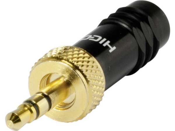 Hicon Hi-J35s-Screw-M 3,5-Mm-Klinkenstecker, Gerade Kontakte: 3 Stereo Schwarz 1 St.