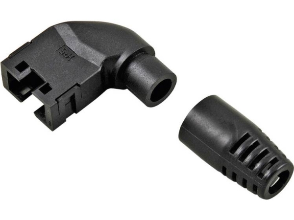 Hirose Electronic Rj45-Ks90lr Bøjebeskyttelse Für Rj45-Stik Hirose Vinklet, Rj45-Ks90lr Knækbeskyttelsestylle Poltal: 8P8c Sort 1 Stk