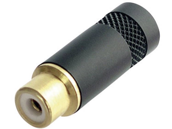 Neutrik Nys372-P-Bg Cinch-Stecker Stecker, Gerade Polzahl: 2 Schwarz 1 Stück