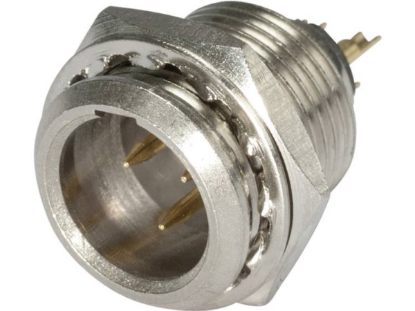 Hicon Hi-Xmem3 Xlr-Stik Stik, Indbygning Lodret Poltal: 3 Sølv, Sort 1 Stk