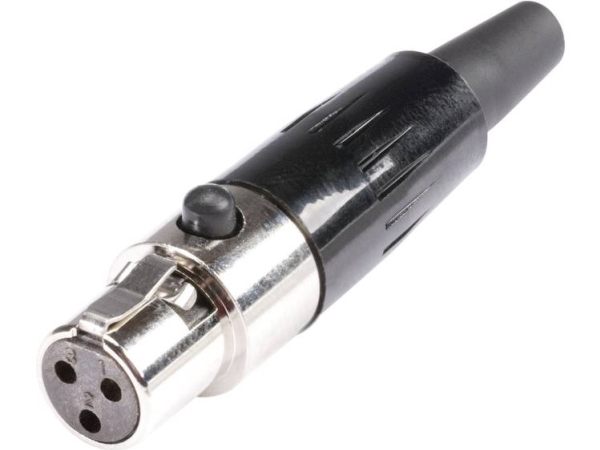 Hicon Hi-Xmcf3 Miniature-Xlr-Stecker Anschluss Gerade Polzahl: 3 Silber 1 Stk
