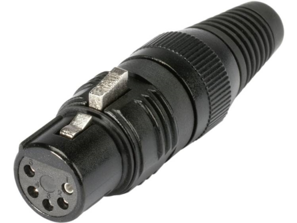 Hicon Hi-X5cf-M Xlr-Stecker, Gerade Polung: 5 Schwarz, 1 Stk