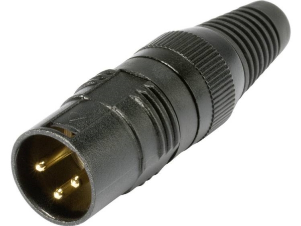 Hicon Hi-X3cm-G Xlr-Stecker Gerade, Polzahl 3, Schwarz