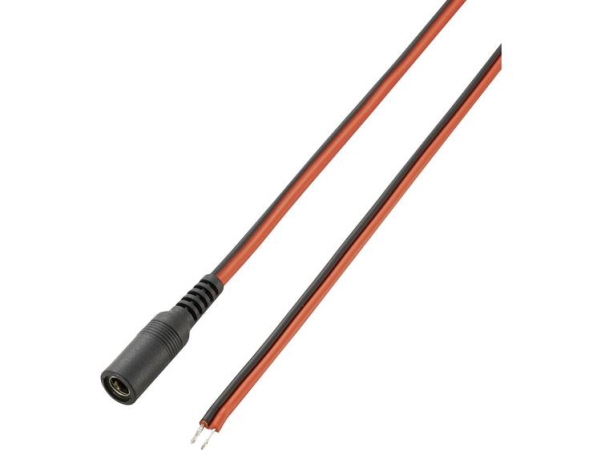 Voltcraft Niedervolt-Anschlusskabel Niedervolt-Buchse - Kabel, Offenes Ende 5.5 Mm 2.5 Mm 5.5 Mm 2.5 Mm 2 M 1 St. (93025C181)