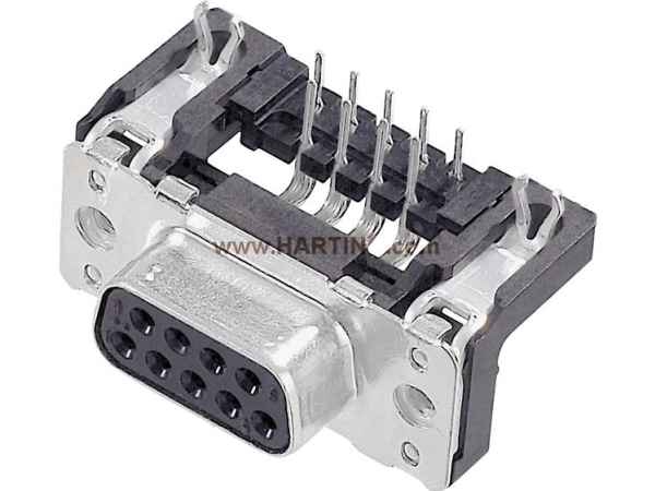 Harting 09 66 352 6612 D-Sub Stiftleiste 90° Polzahl: 25 Löten 1 Stück