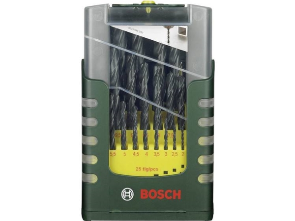 Bosch Accessories 2607017153 Hss Metall-Spiralbohrer-Set 25Teilig Rollgewalzt Din 338 Zylinderschaft 1 Set
