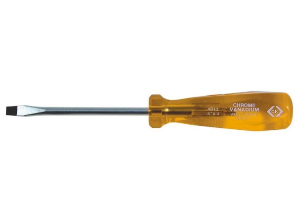 C.K. Werkstatt Kerbv-Schraubendreherklinge - Klingenbreite 10 Mm - Klingenlänge 250 Mm - Din 5264, Din Iso 2380-2