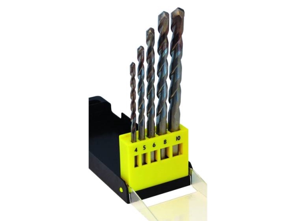 C.K. T3063 Hartmetall Multi-Bohrer Set 5 Stück 4 Mm, 5 Mm, 6 Mm, 8 Mm, 10 Mm Zylinderschaft 1 Set