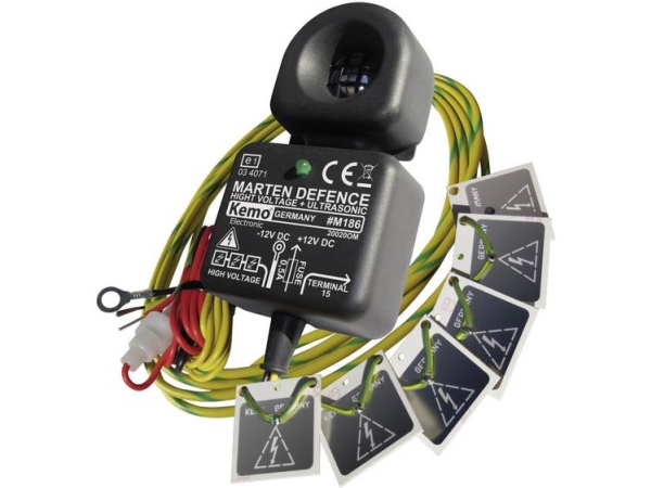 Kemo M186 Marderkontrolle Mit Optischem Schutz, Mit Hochspannungsplatten 12 V 1 Stück