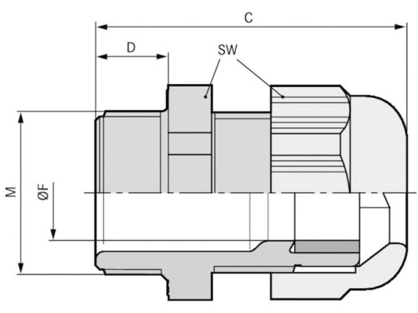 Lapp 53113300 Kabelverschraubung M12 Polycarbonat Schwarz (Ral 9005), 100 Stk