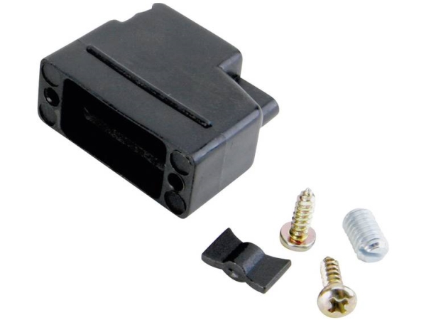 Conec 165X10439xe D-Sub-Gehäuse Polzahl: 9 Kunststoff, Metallisiert 180° Schwarz 1 Stk